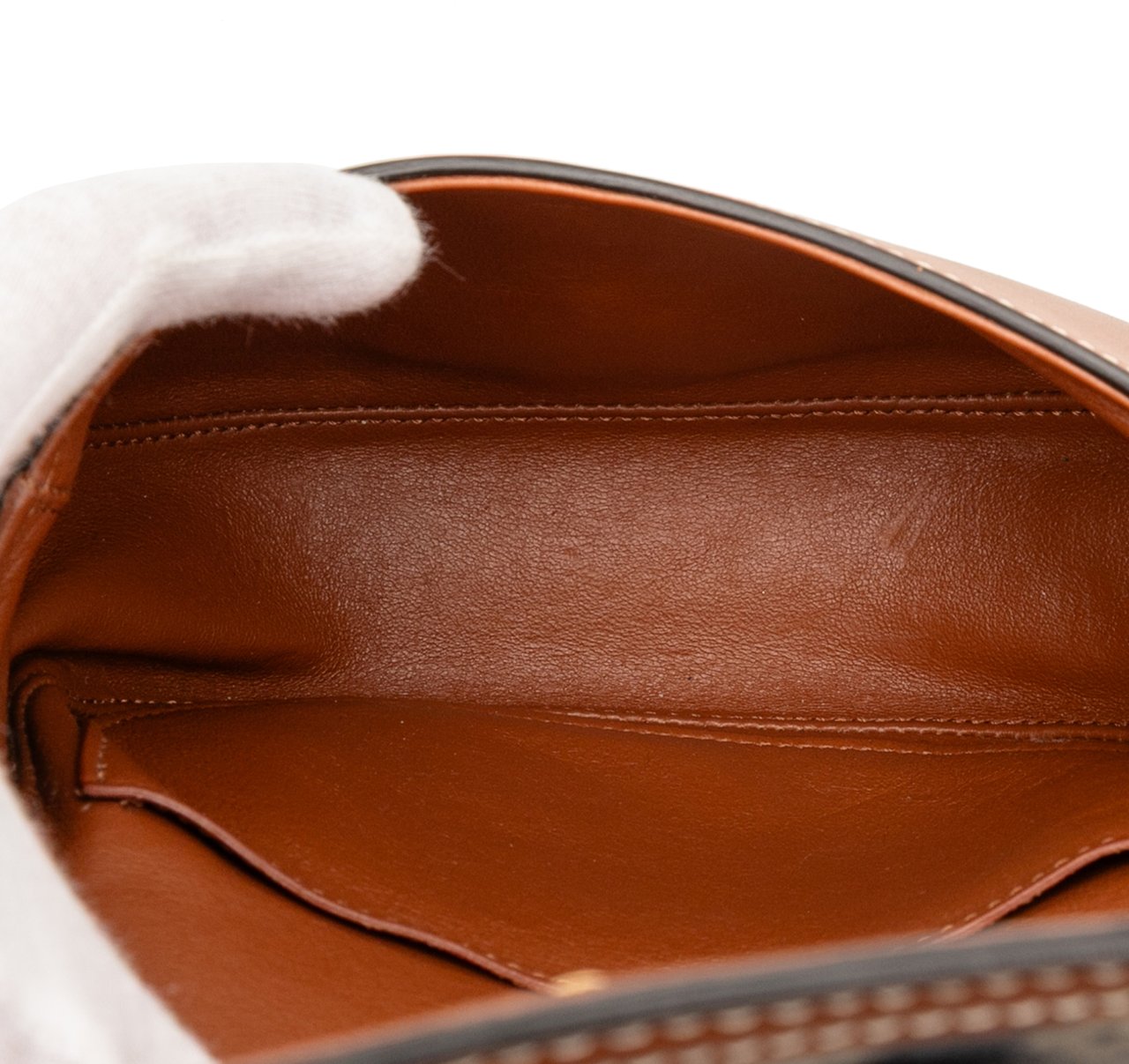 Celine Small Maillon Triomphe Jacquard and Calfskin Crecy Crossbody Blauw