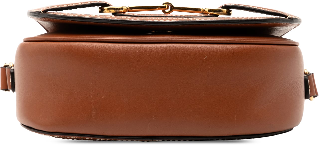 Celine Small Maillon Triomphe Jacquard and Calfskin Crecy Crossbody Blauw