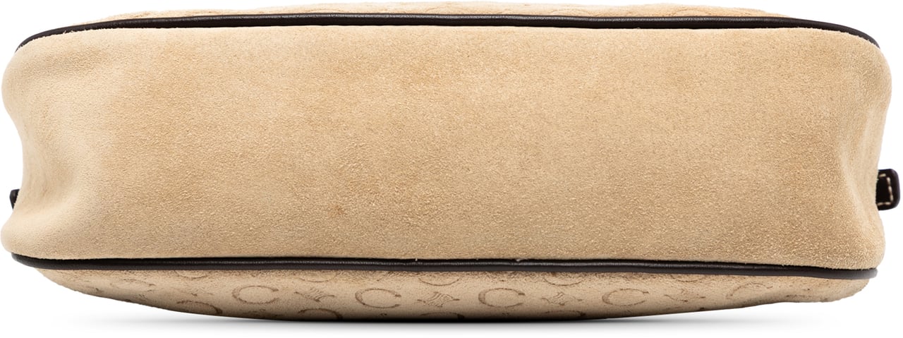 Celine C Macadam Suede Shoulder Bag Bruin