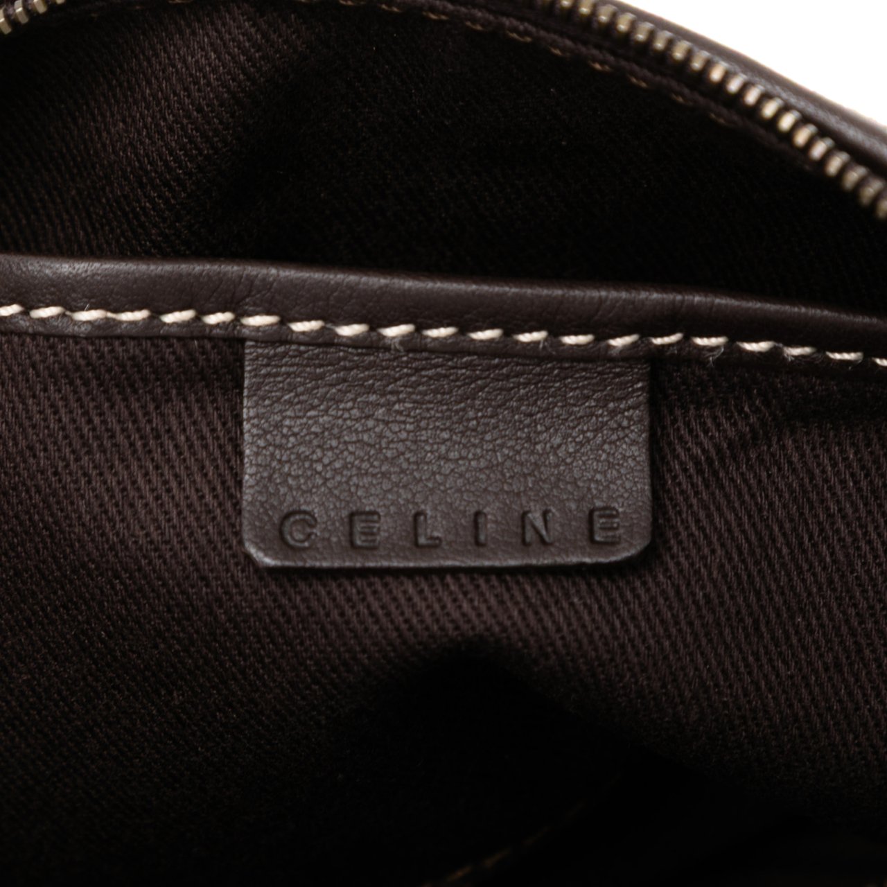 Celine C Macadam Suede Shoulder Bag Bruin