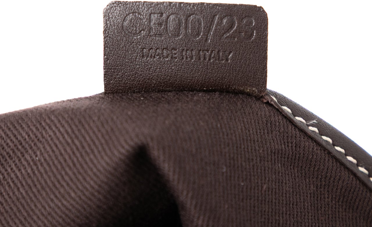 Celine C Macadam Suede Shoulder Bag Bruin