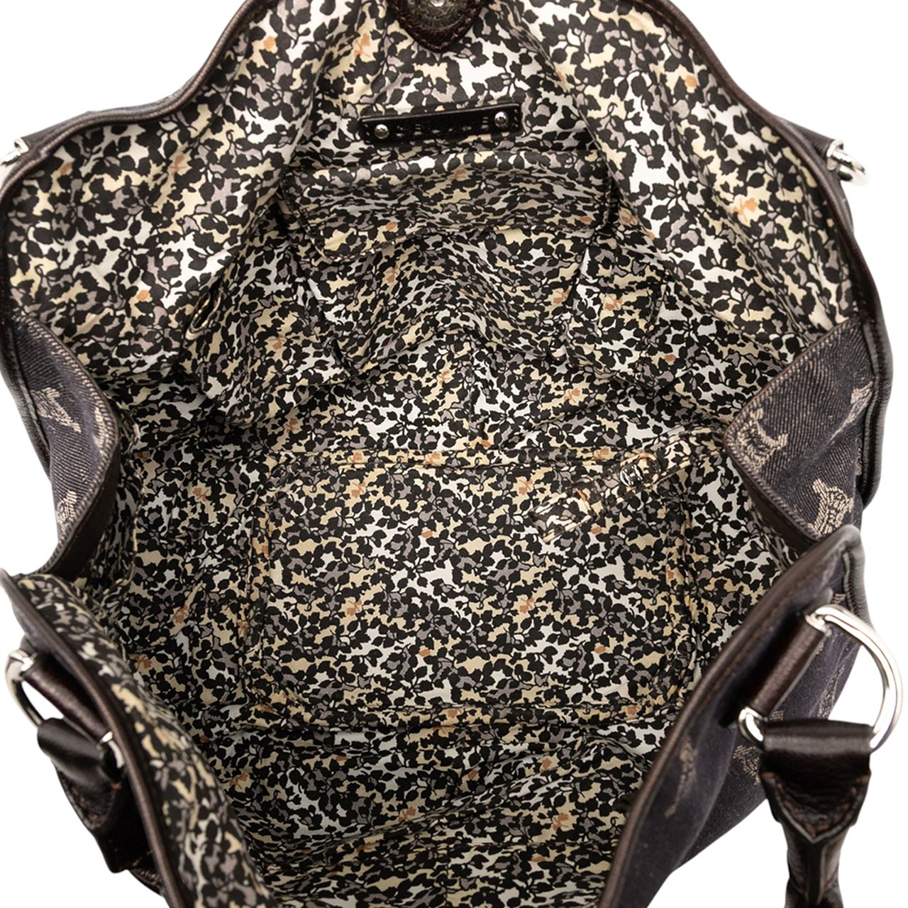 Celine Macadam Denim Bittersweet Hobo Bag Bruin