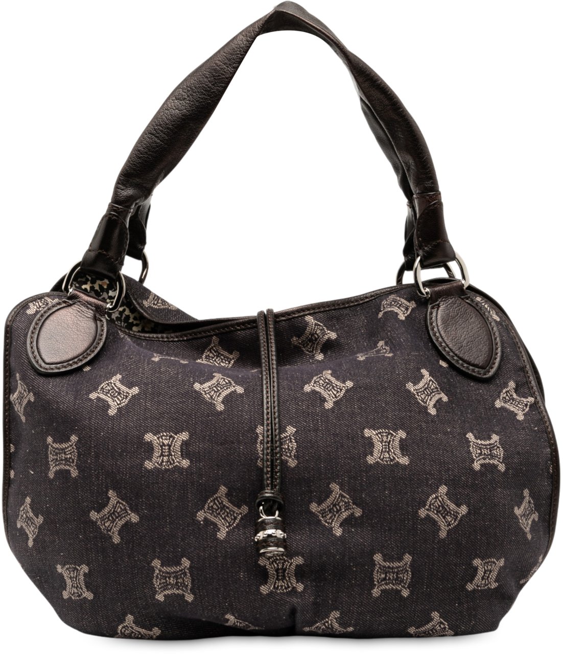 Celine Macadam Denim Bittersweet Hobo Bag Bruin