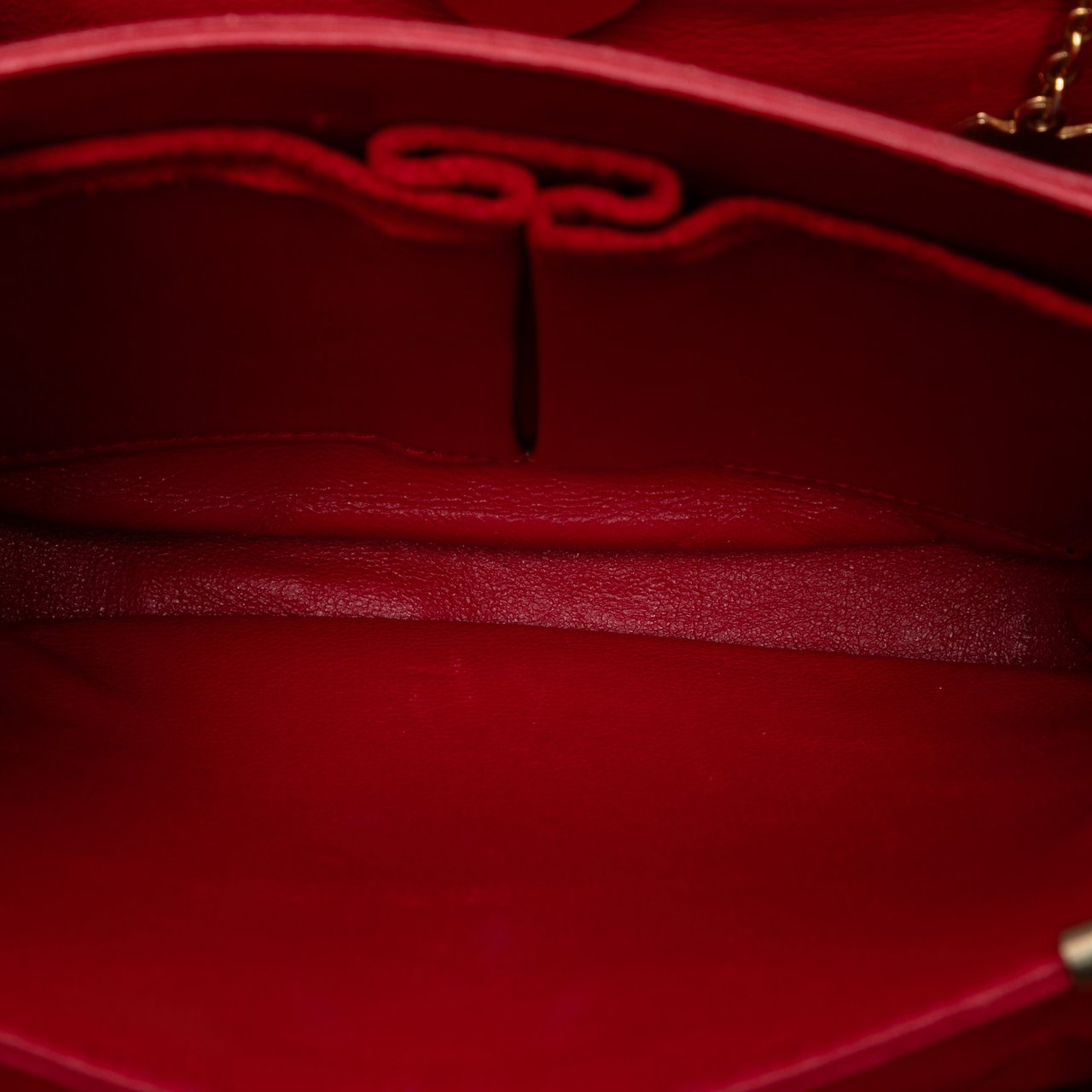 Celine Suede Horseshoe Satchel Rood