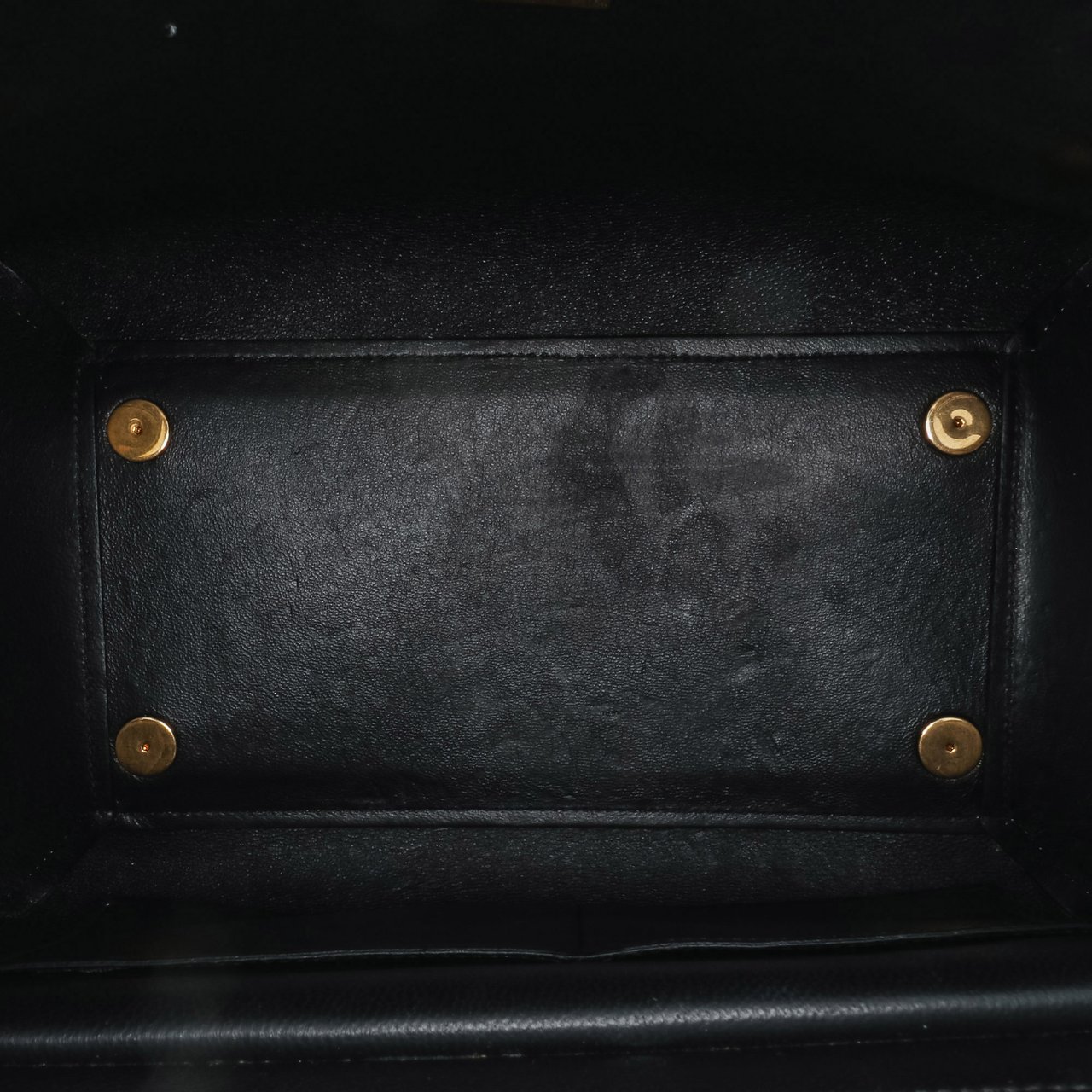 Celine Mini Bicolor Leather Belt Satchel Wit