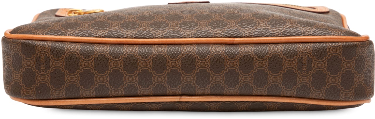 Celine Macadam Coated Canvas Clutch Bruin