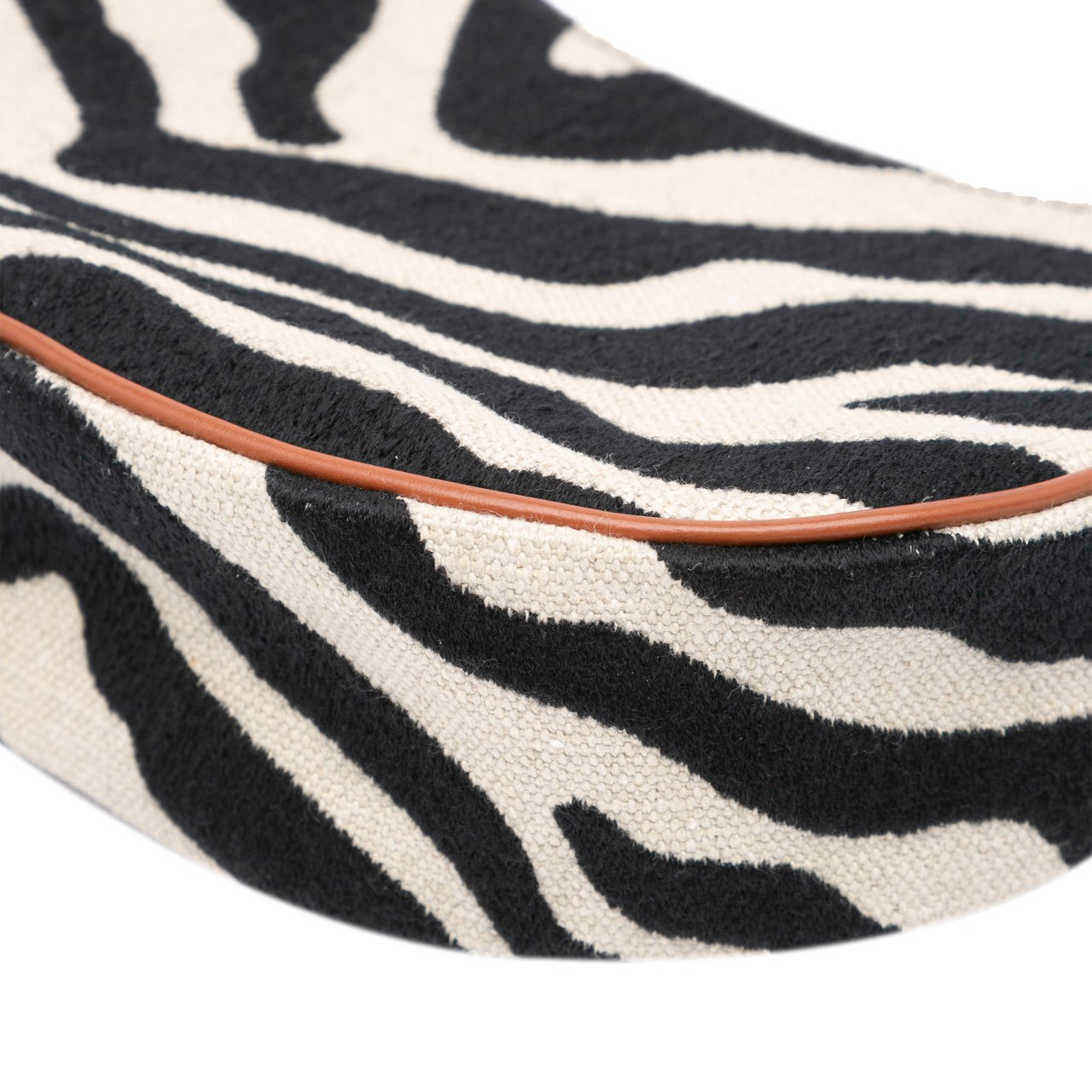 Celine Zebra Print Canvas Ava Shoulder Bag Bruin