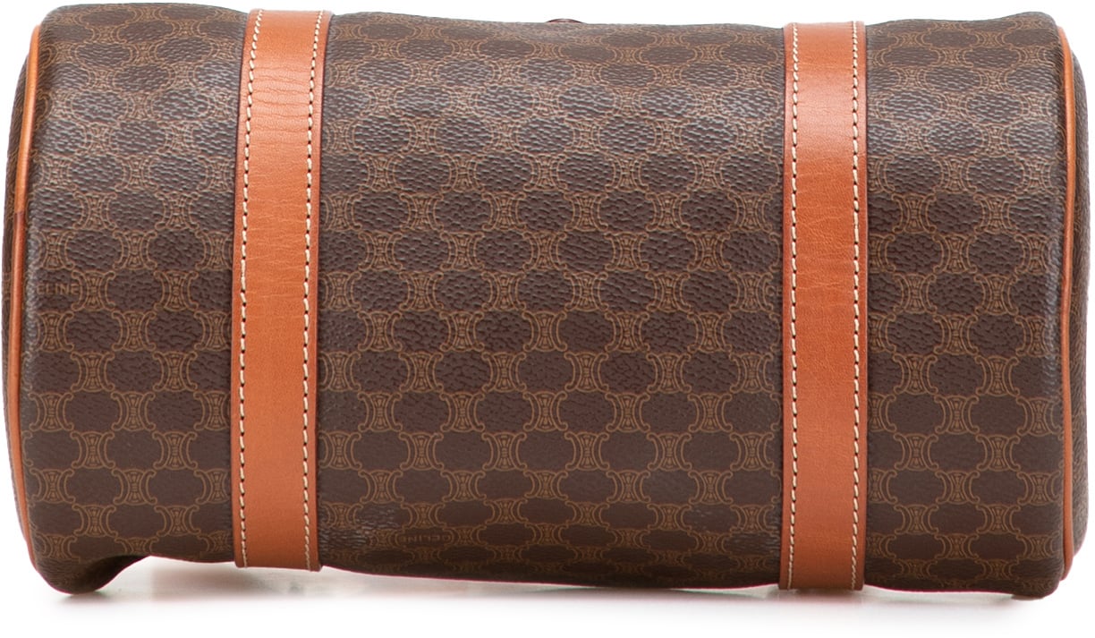 Celine Macadam Coated Canvas Shoulder Bag Bruin