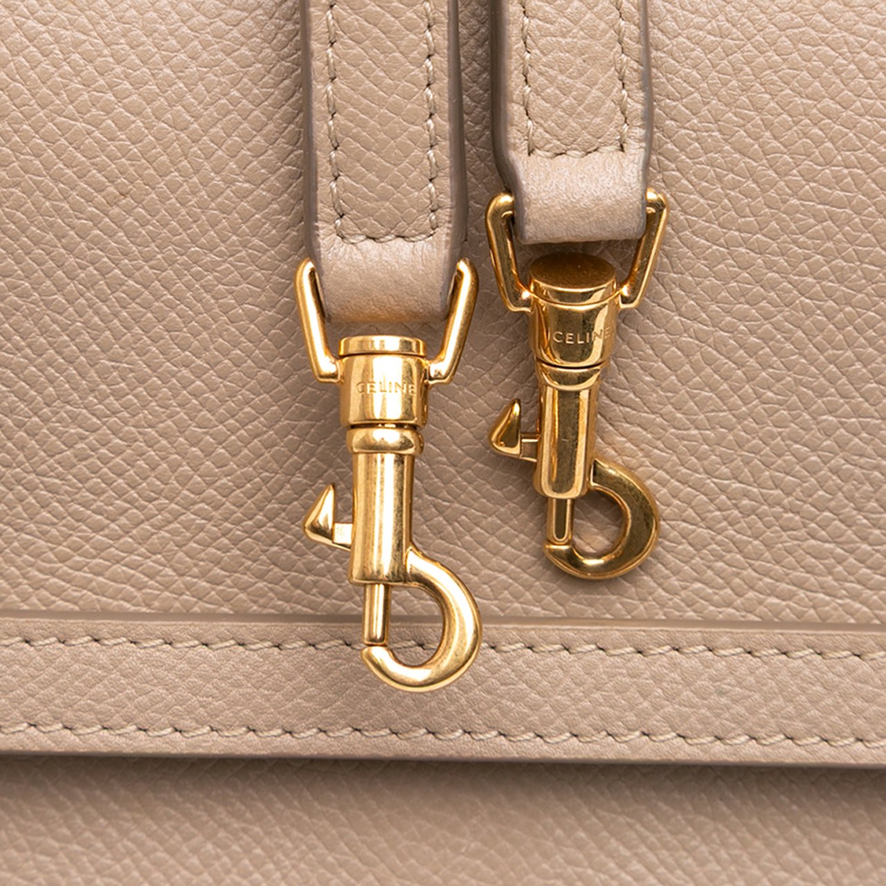 Celine Nano Grained Calfskin Belt Bag Bruin