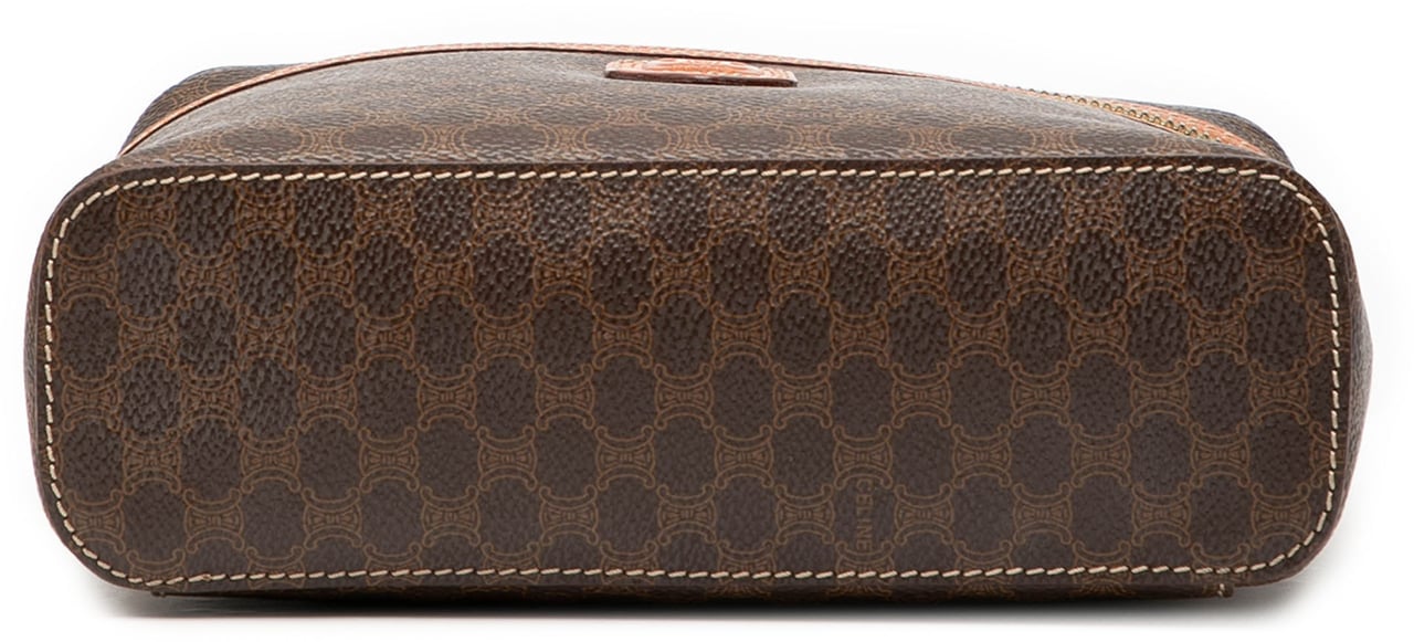 Celine Macadam Coated Canvas Vanity Bag Bruin