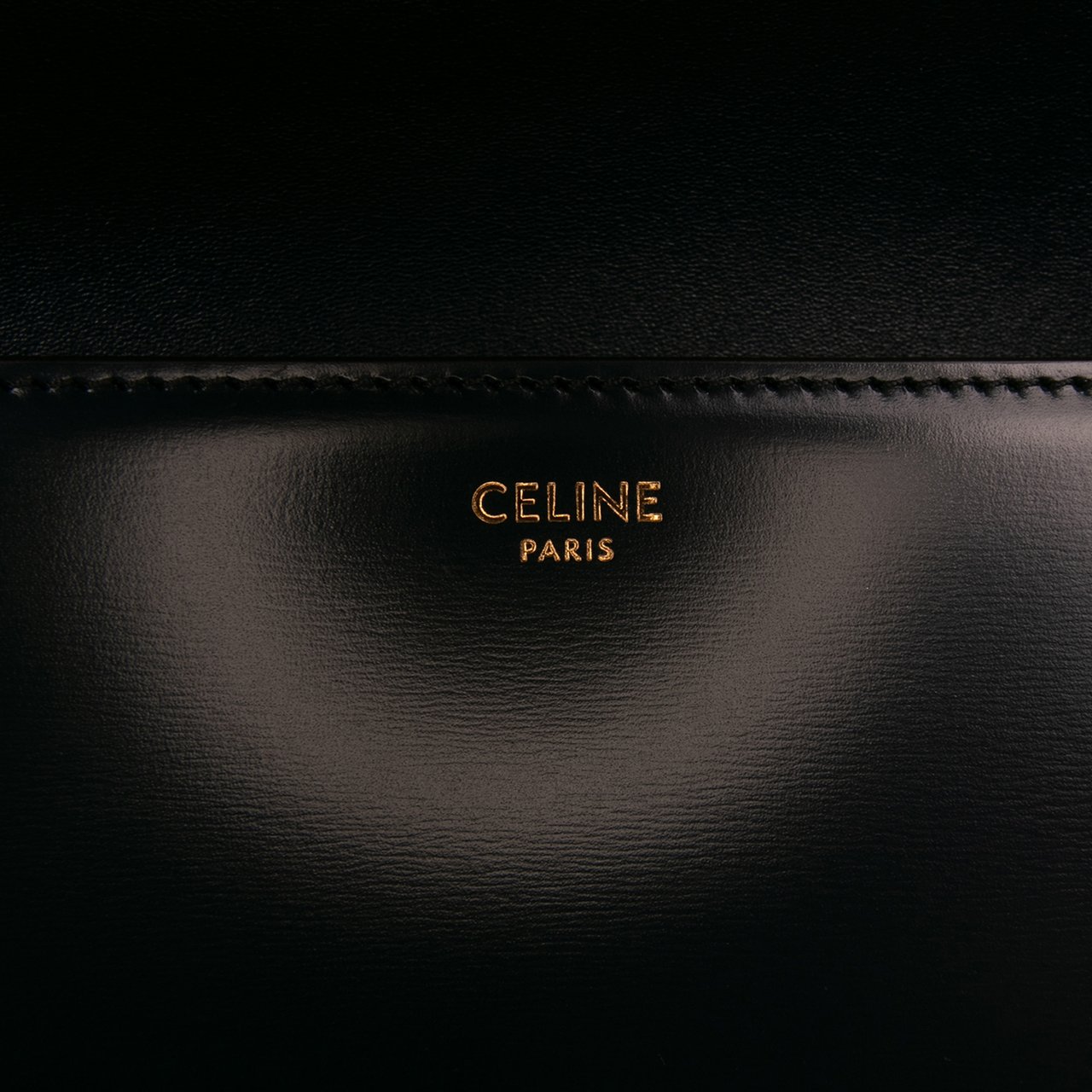 Celine Classique Shiny Calfskin Triomphe Crossbody Blauw