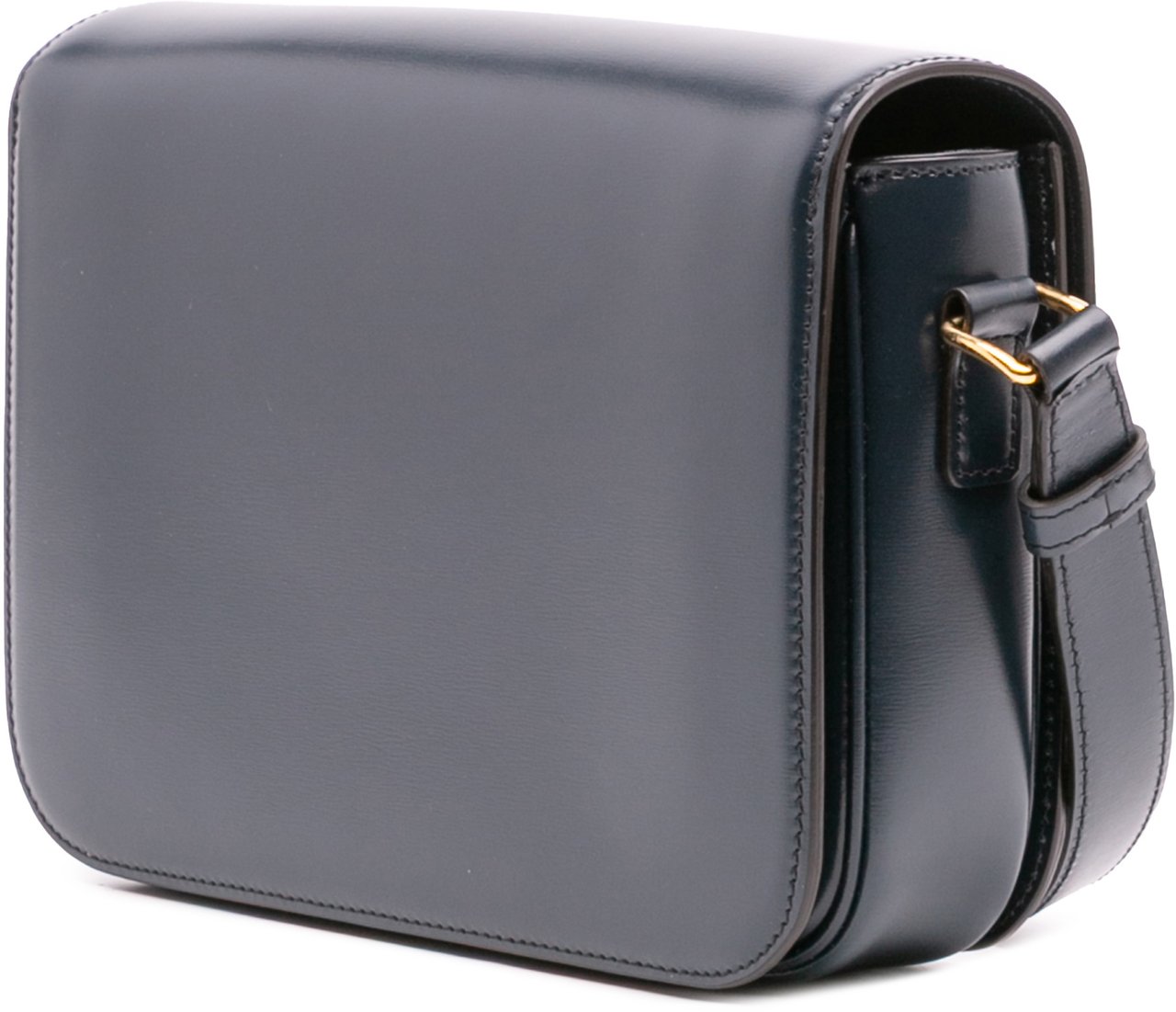 Celine Classique Shiny Calfskin Triomphe Crossbody Blauw
