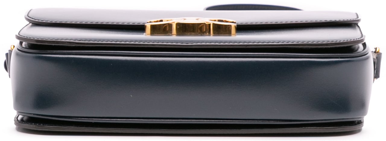 Celine Classique Shiny Calfskin Triomphe Crossbody Blauw