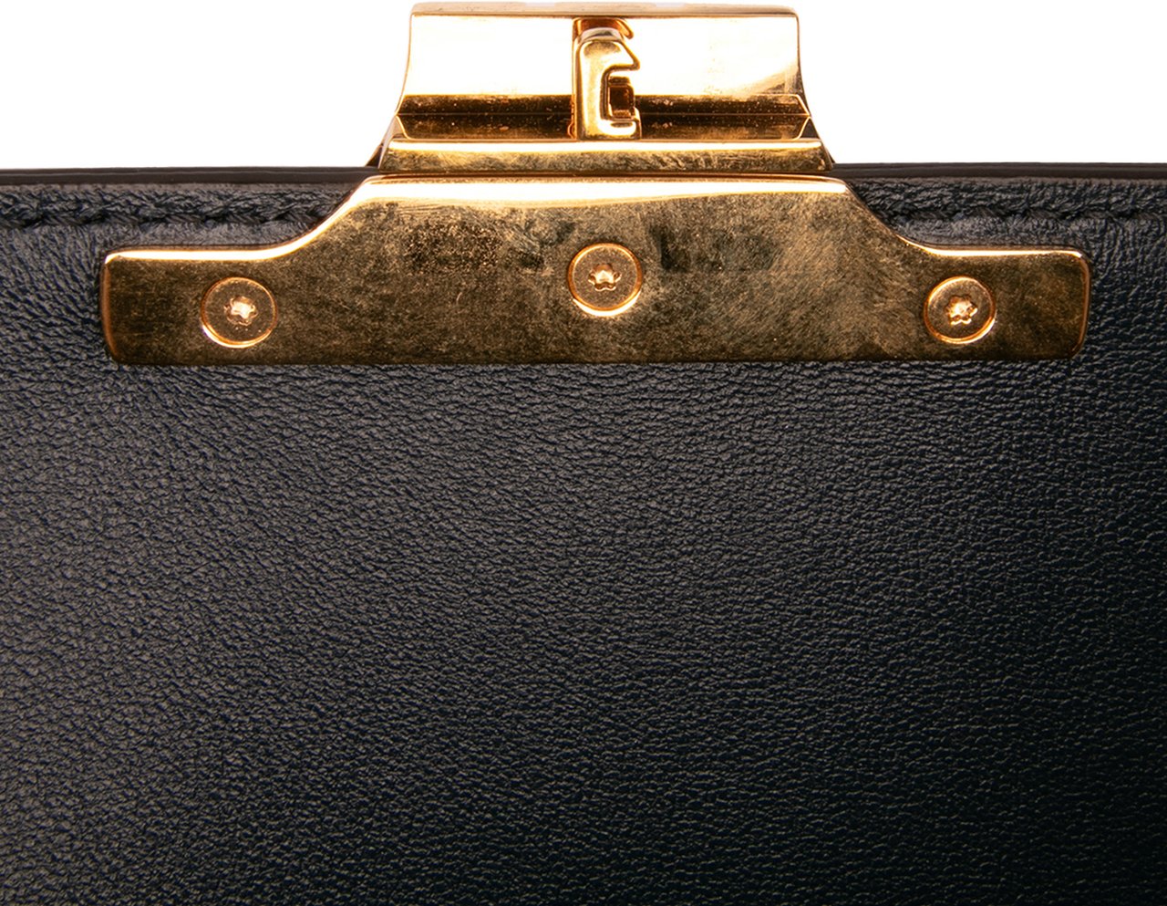 Celine Classique Shiny Calfskin Triomphe Crossbody Blauw