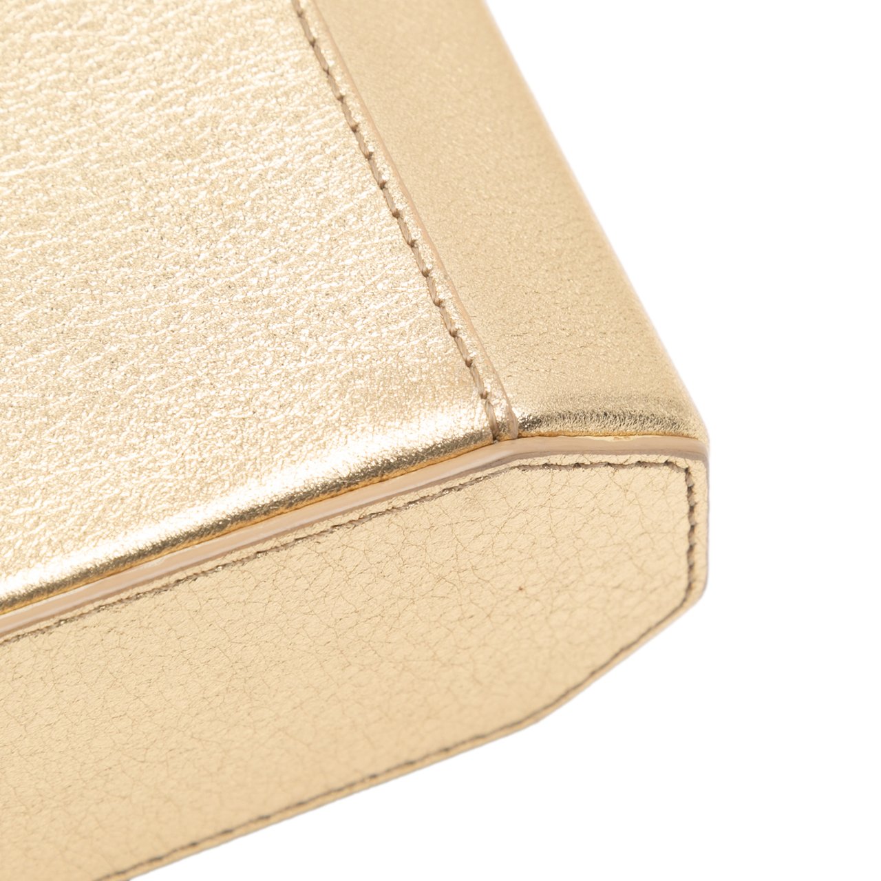 Celine Metallic Calfskin Triomphe Lock Bag Goud