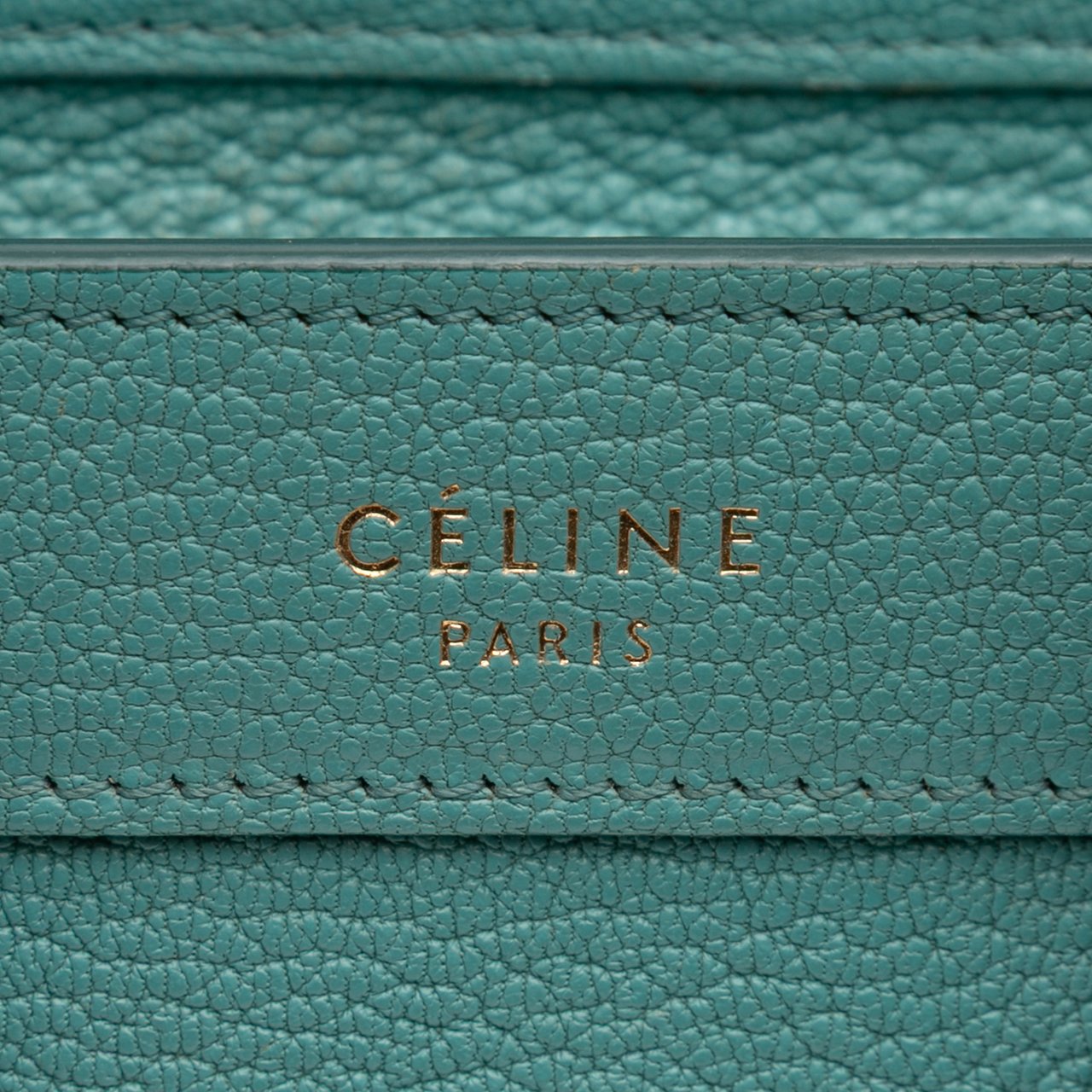 Celine Nano Goatskin Luggage Tote Blauw