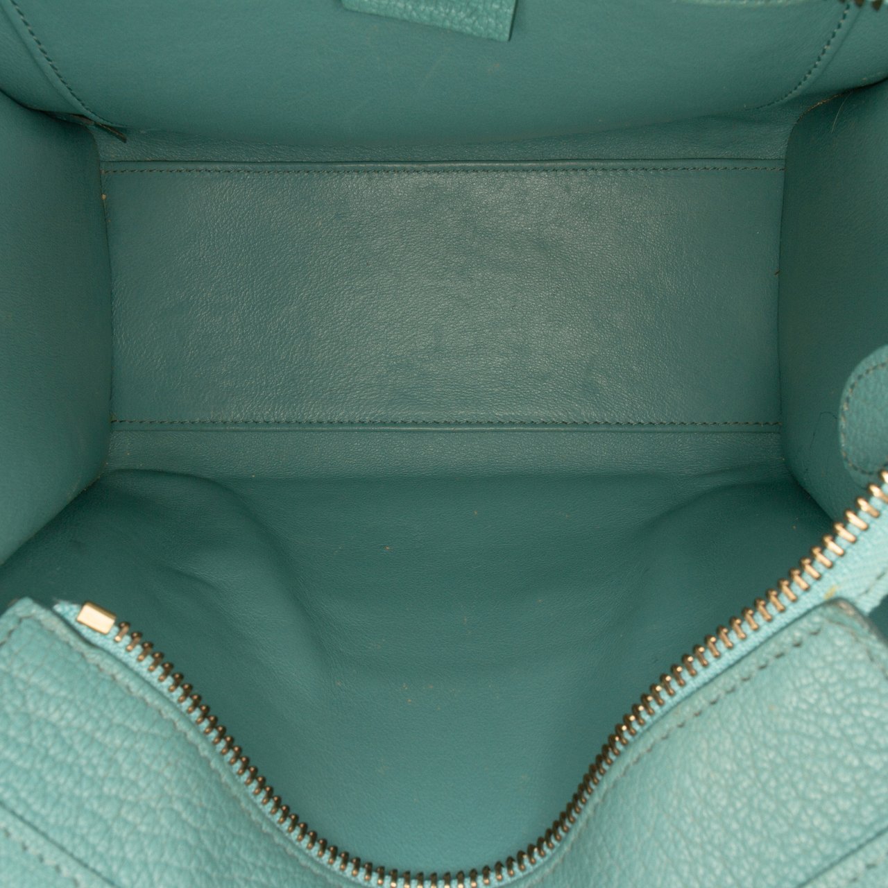 Celine Nano Goatskin Luggage Tote Blauw
