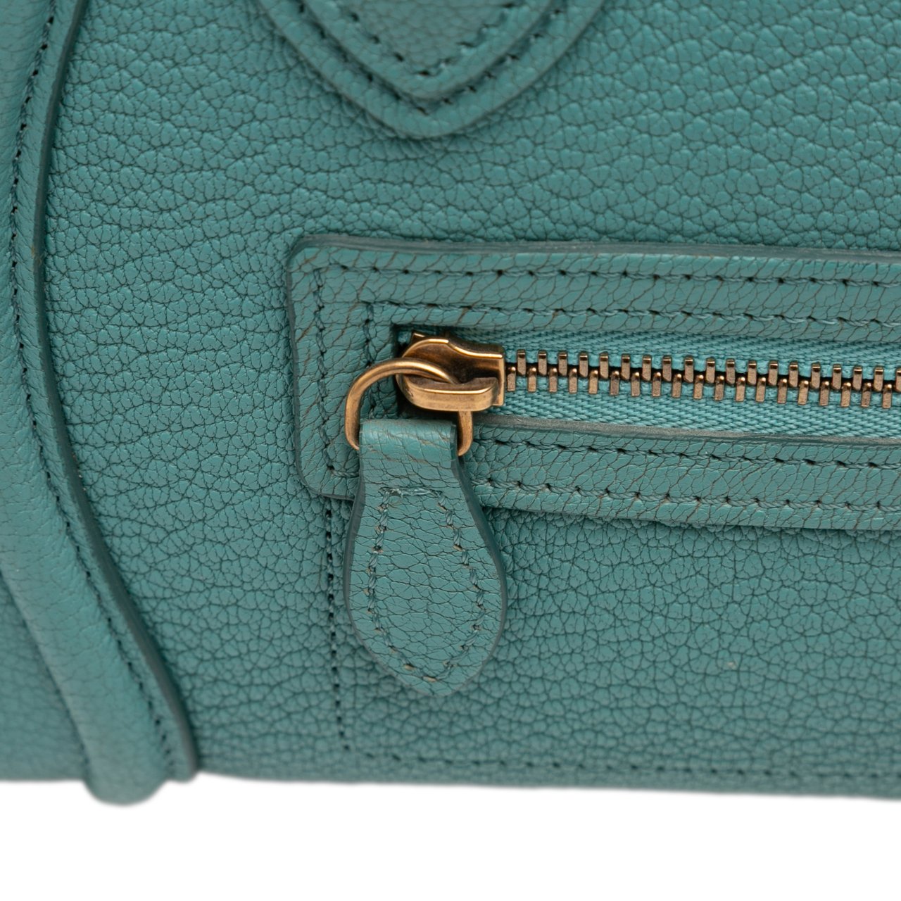 Celine Nano Goatskin Luggage Tote Blauw