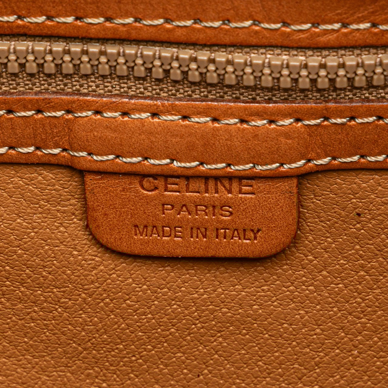 Celine Macadam Coated Canvas Handbag Bruin