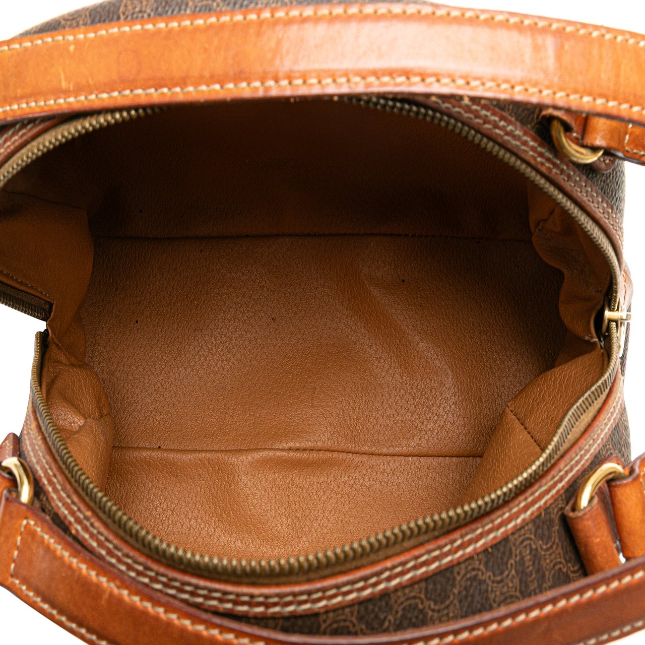 Celine Macadam Coated Canvas Handbag Bruin
