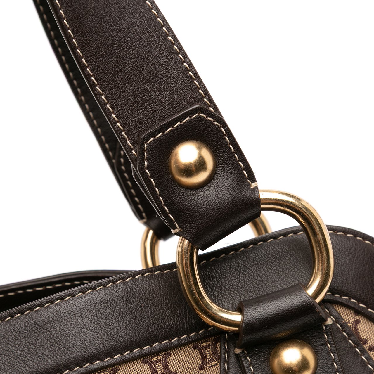 Celine Macadam Canvas Tote Bruin