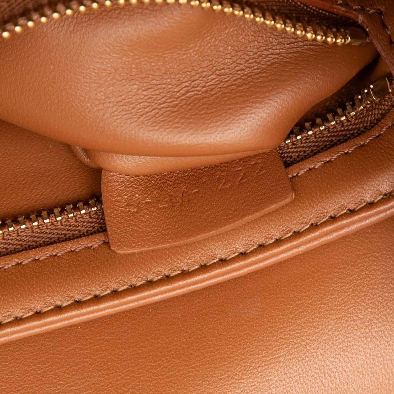 Celine Teen Canvas and Calfskin Triomphe Crossbody Bruin