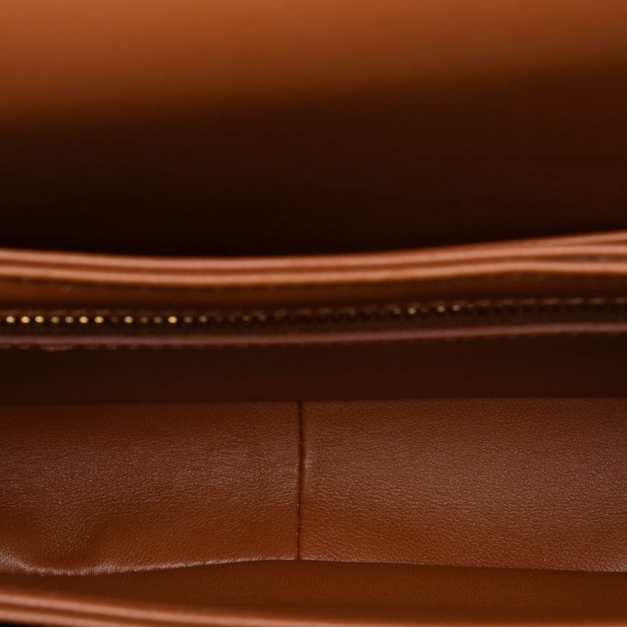 Celine Teen Canvas and Calfskin Triomphe Crossbody Bruin