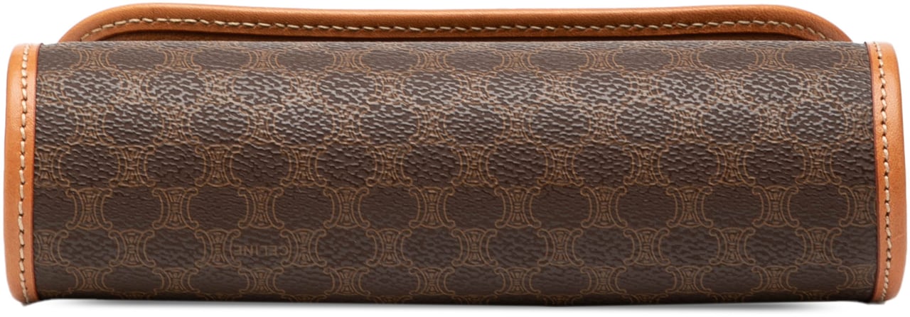 Celine Macadam Coated Canvas Clutch Bruin