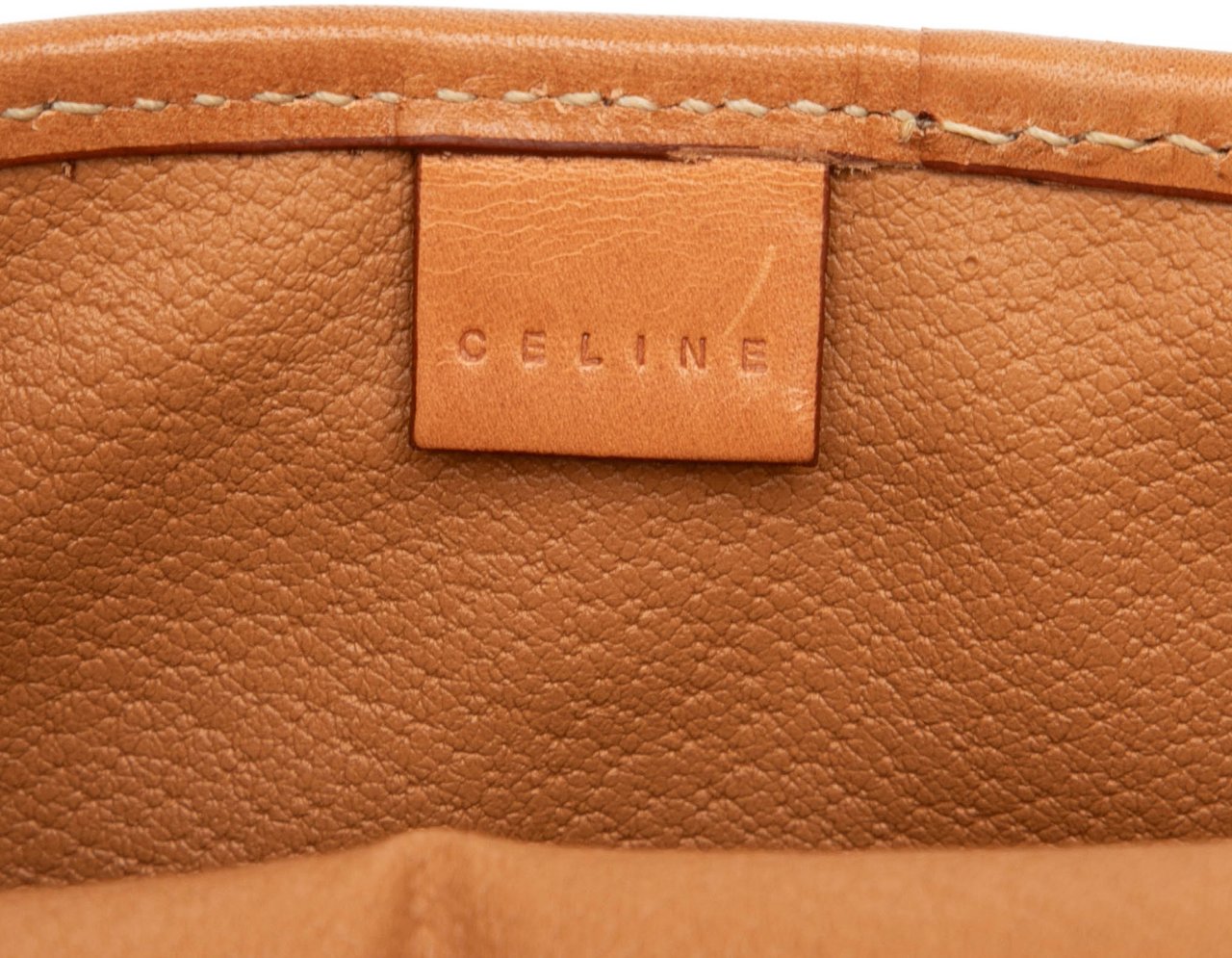 Celine Macadam Coated Canvas Clutch Bruin