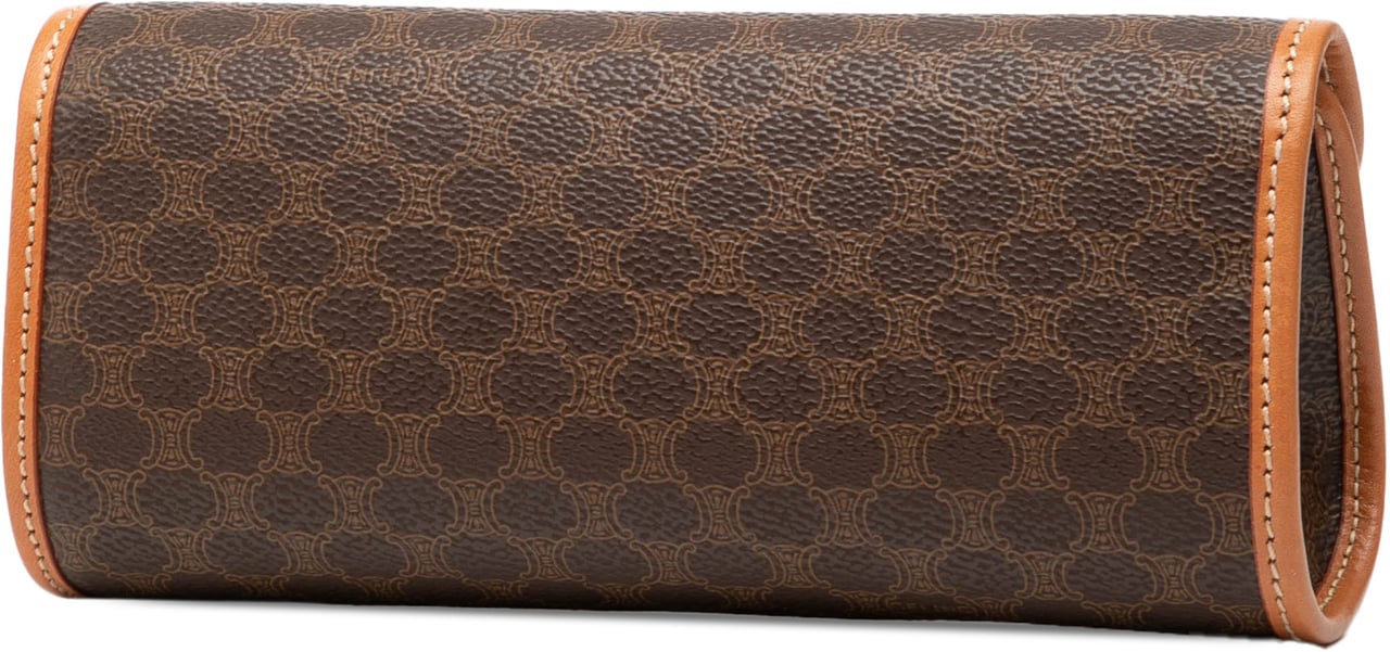 Celine Macadam Coated Canvas Clutch Bruin