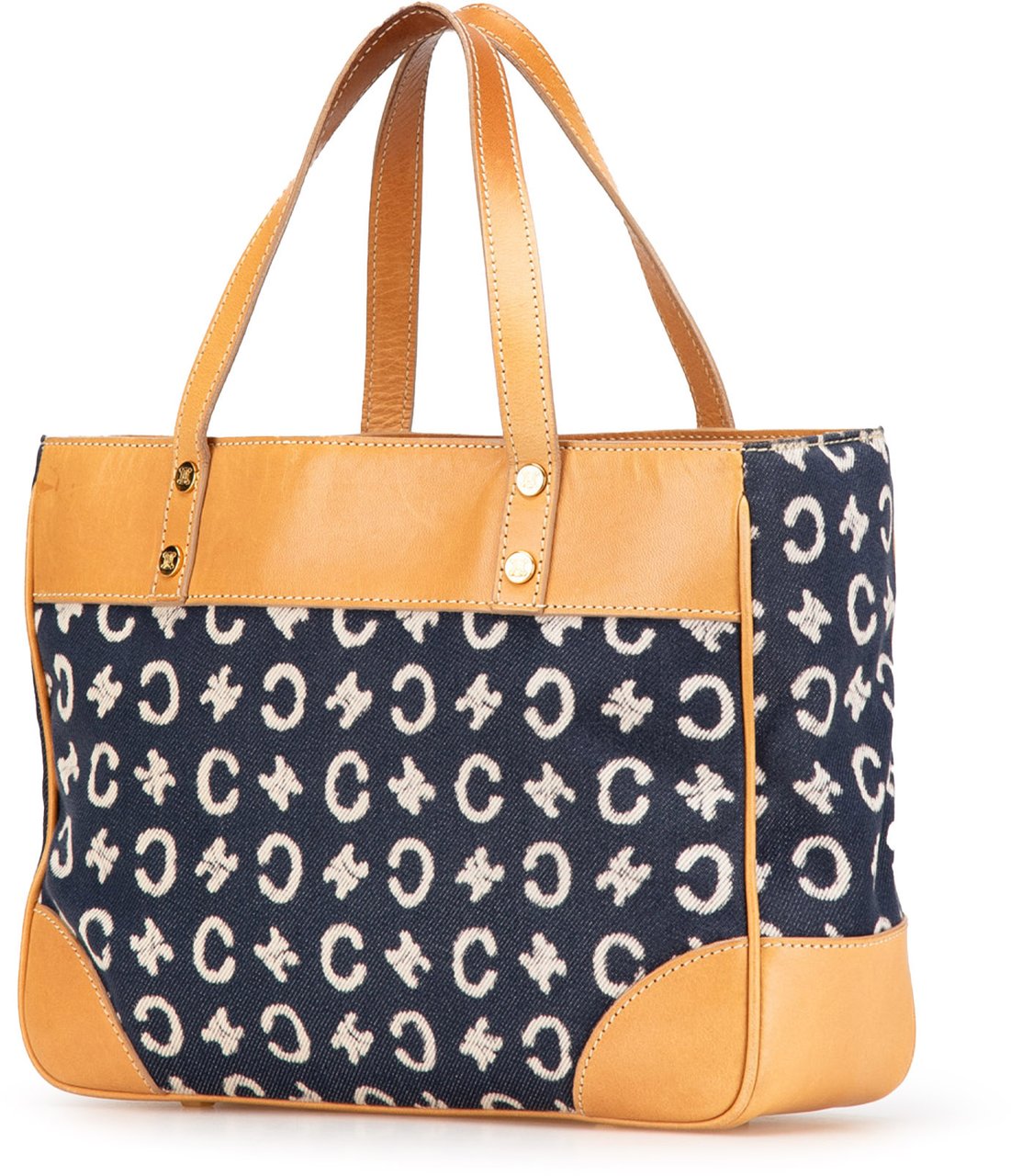 Celine C Macadam Denim Handbag Blauw