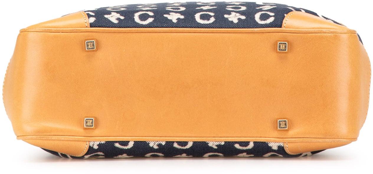 Celine C Macadam Denim Handbag Blauw