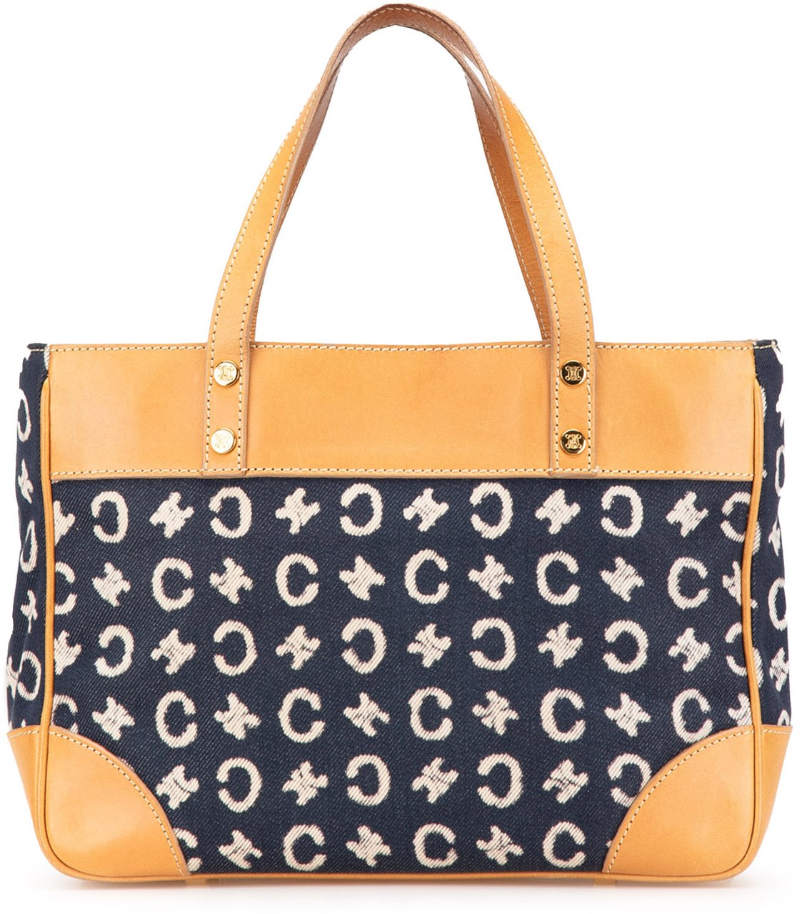 Celine C Macadam Denim Handbag Blauw