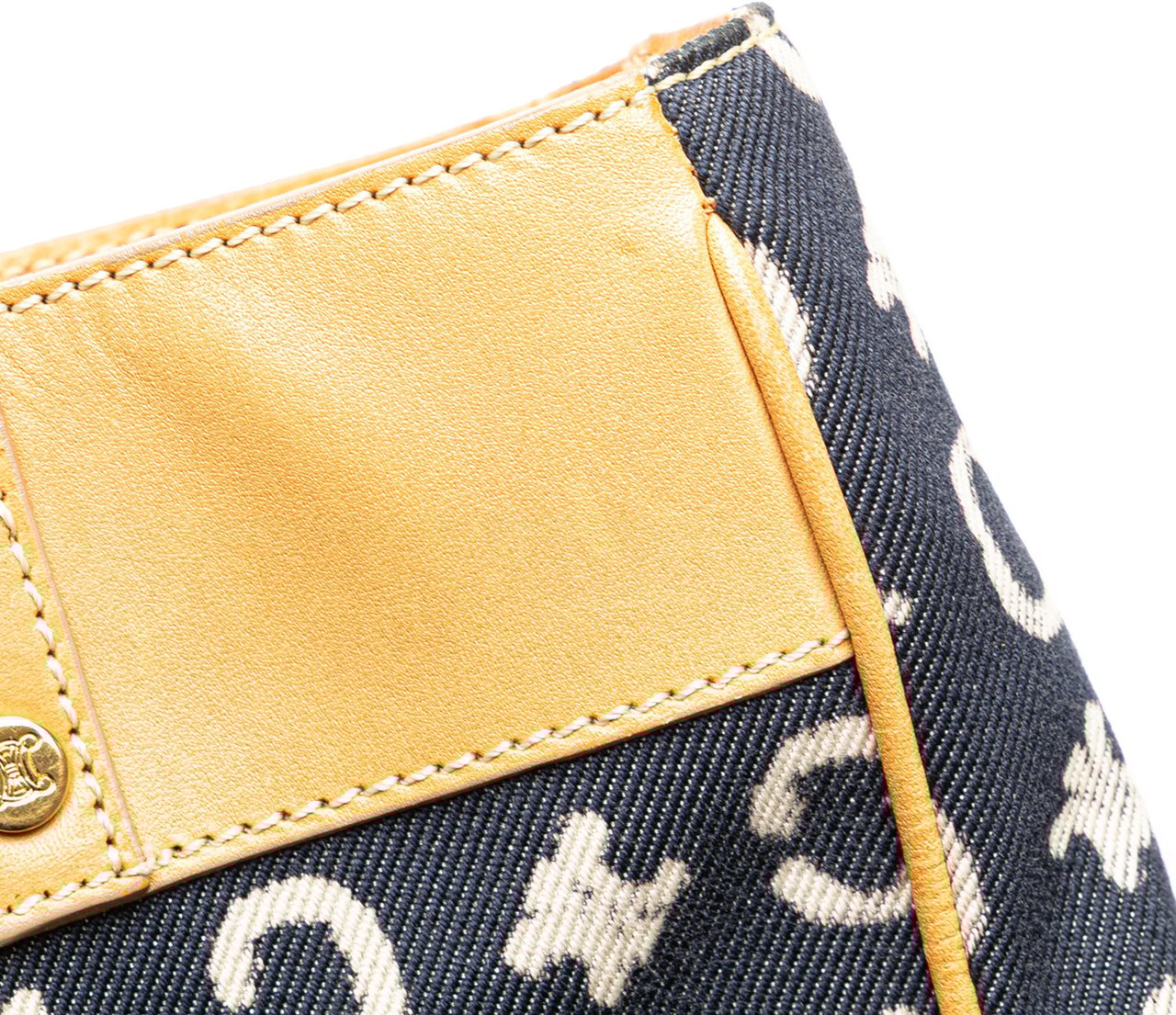 Celine C Macadam Denim Handbag Blauw