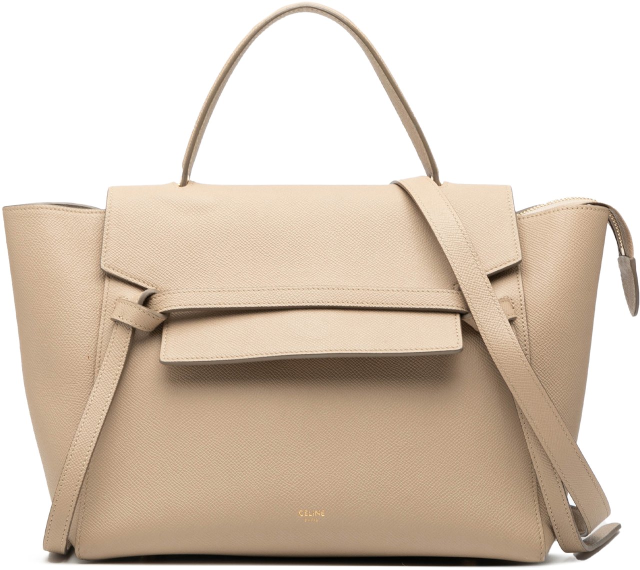 Celine Mini Grained Calfskin Belt Satchel Bruin