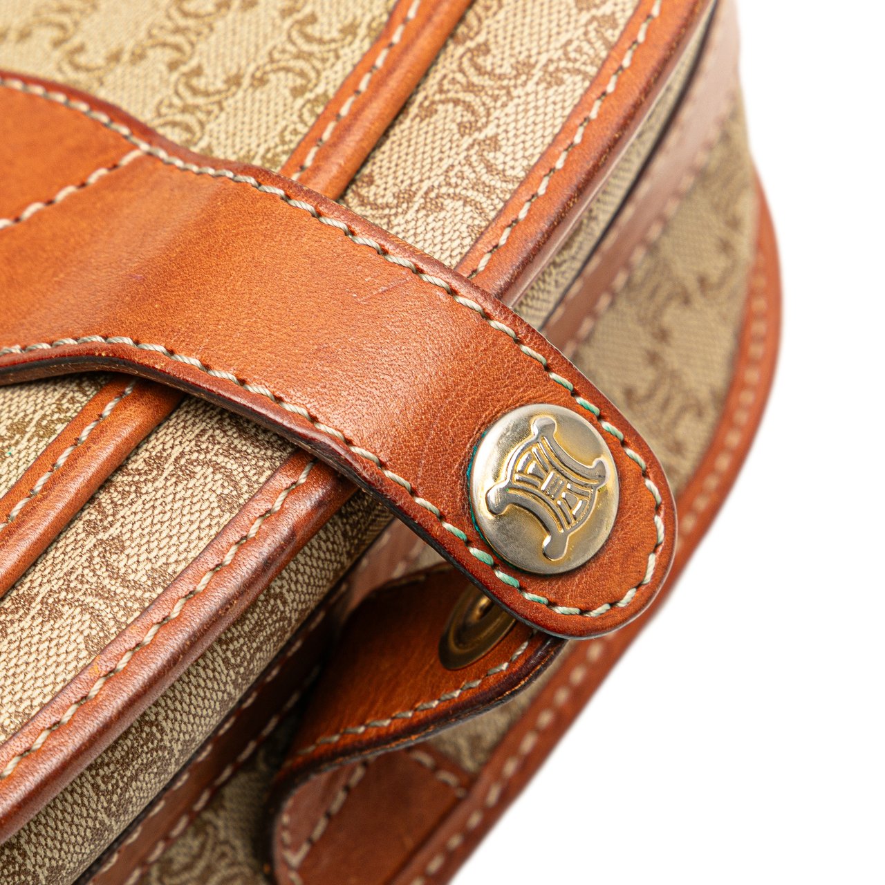 Celine Macadam Coated Canvas Crossbody Bruin