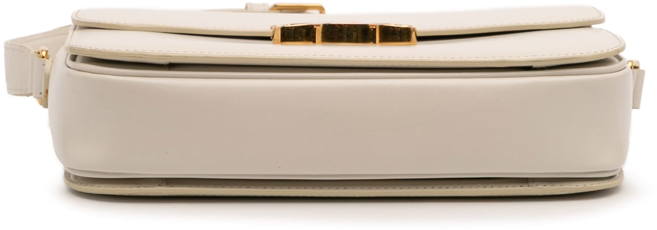 Celine Classique Shiny Calfskin Triomphe Crossbody Bruin