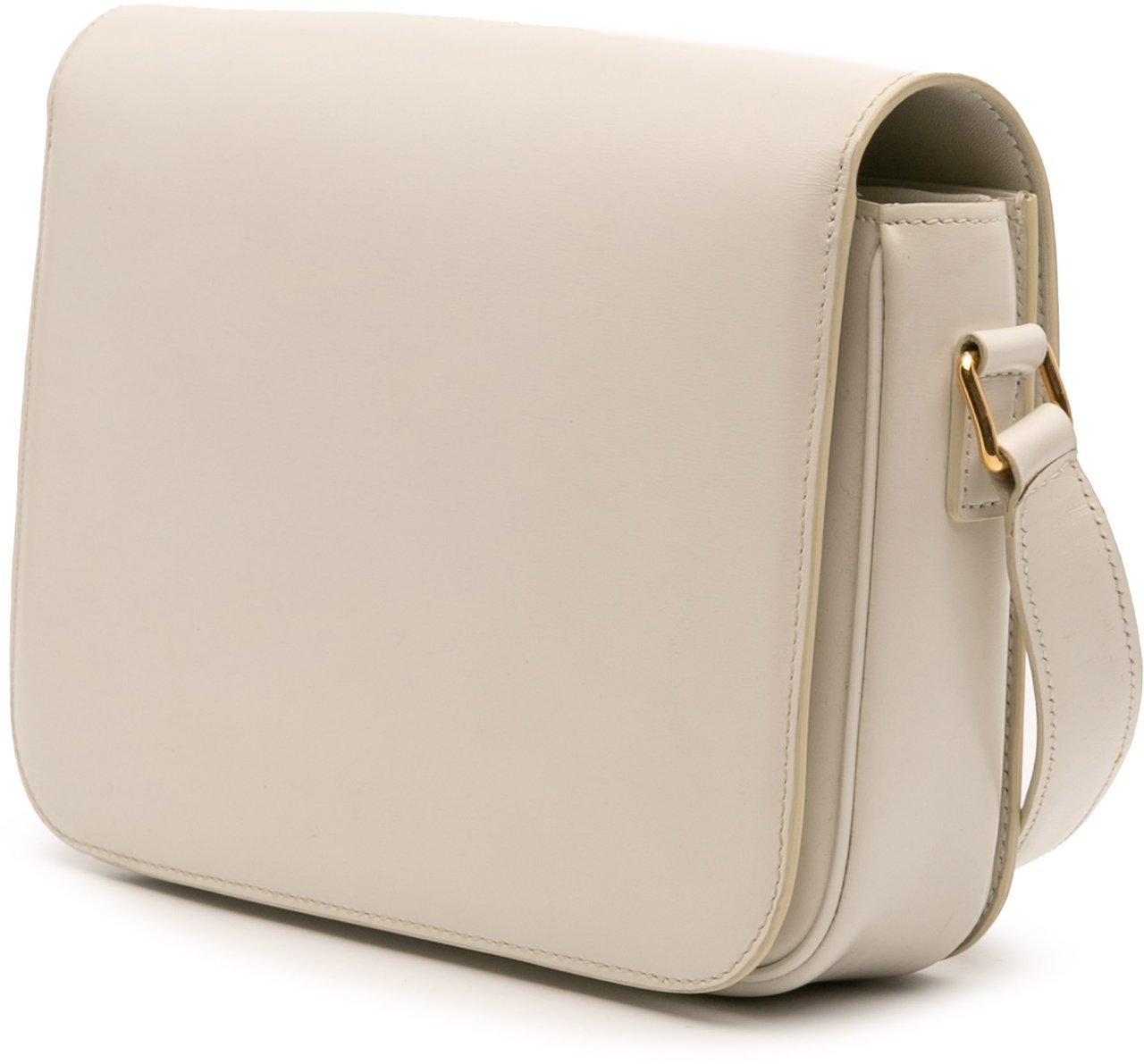 Celine Classique Shiny Calfskin Triomphe Crossbody Bruin