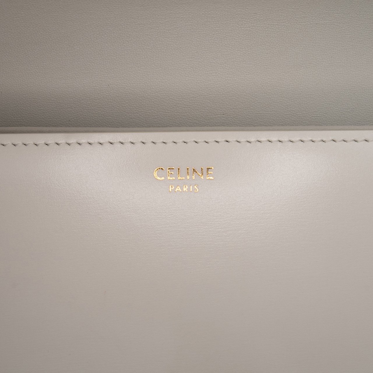 Celine Classique Shiny Calfskin Triomphe Crossbody Bruin