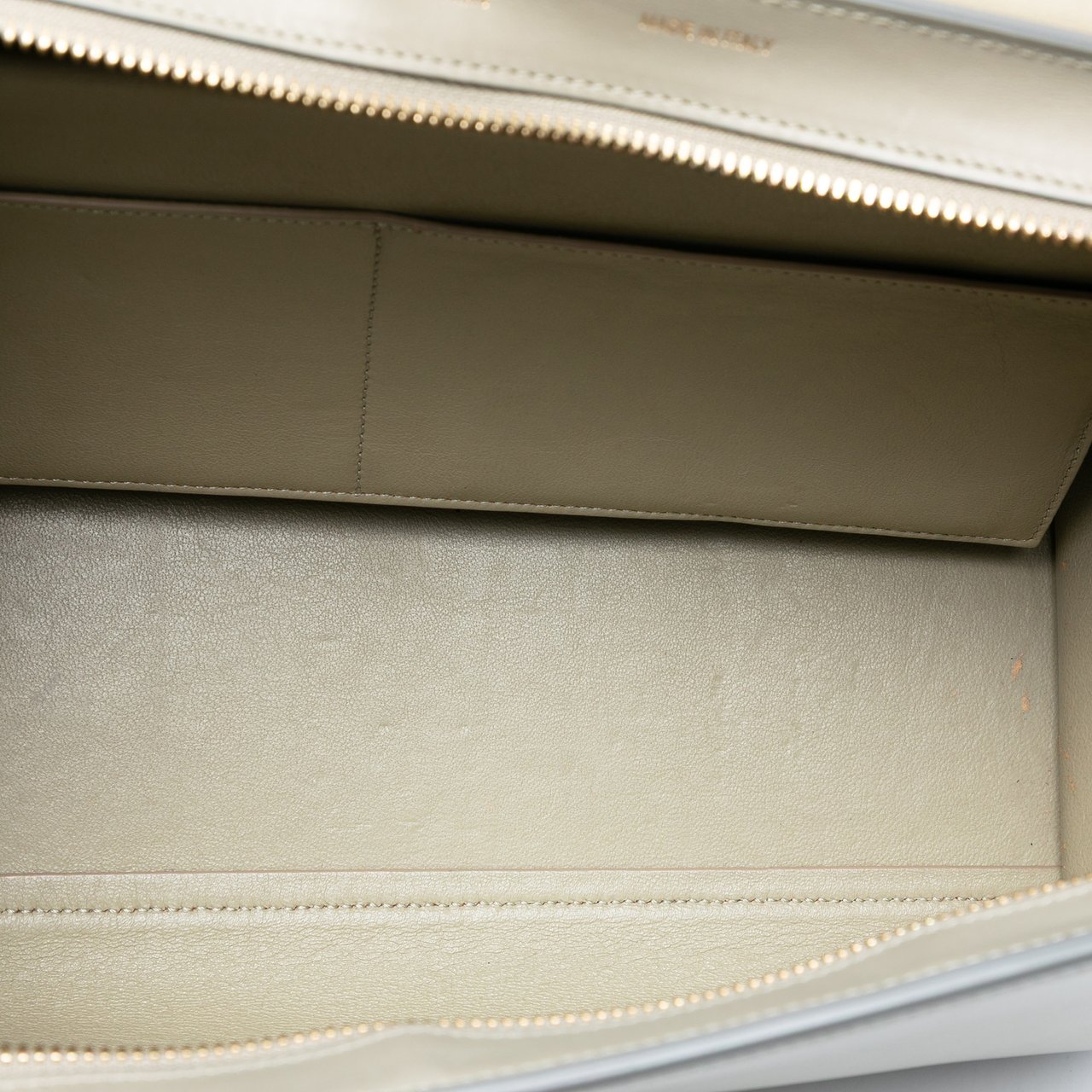 Celine Medium Bicolor Leather Trapeze Satchel Blauw