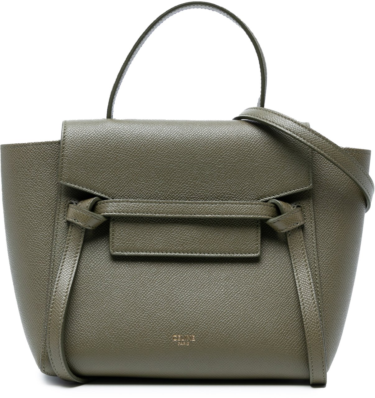 Celine Nano Grained Calfskin Belt Bag Groen