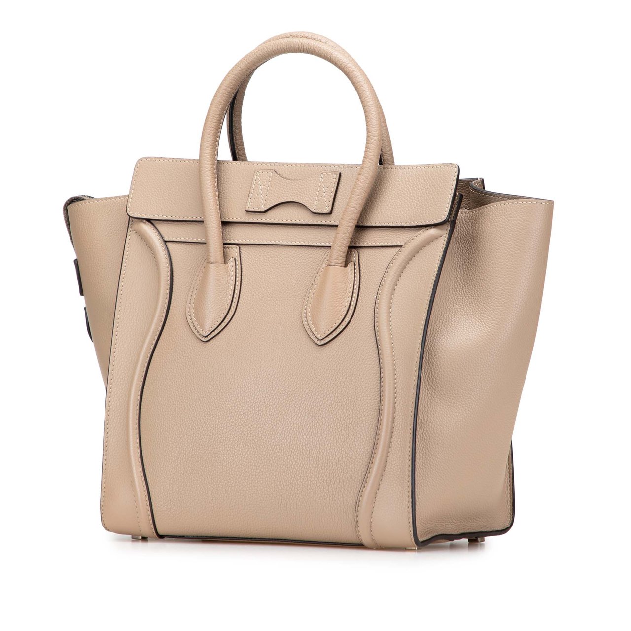 Celine Mini Calfskin Luggage Tote Bruin