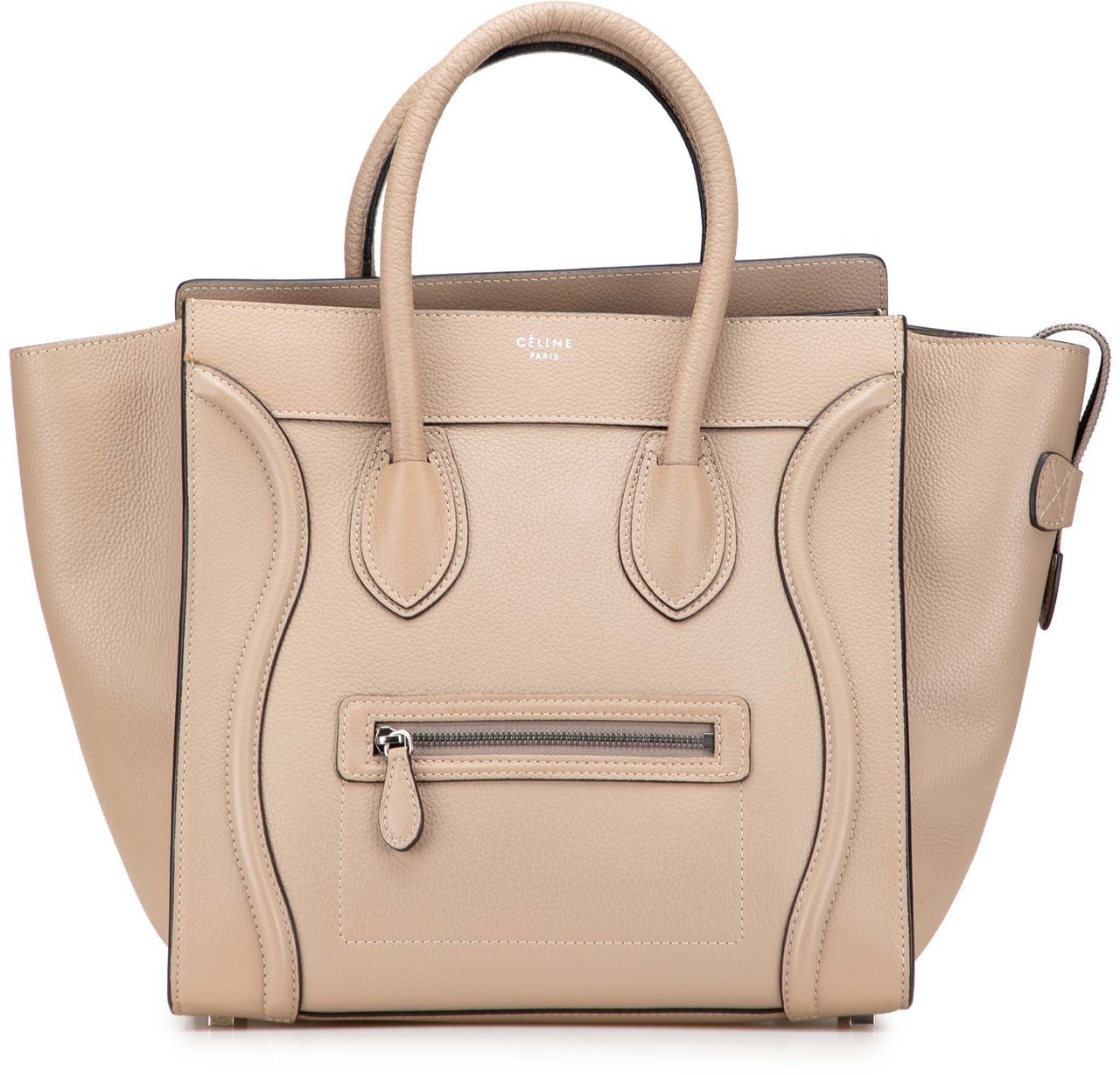 Celine Mini Calfskin Luggage Tote Bruin
