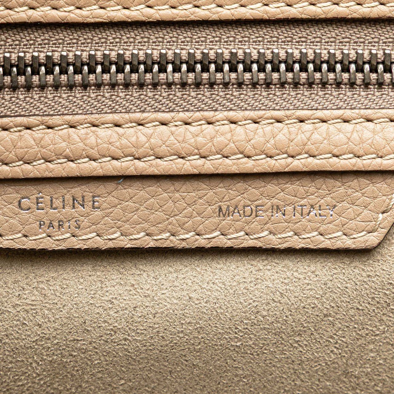 Celine Mini Calfskin Luggage Tote Bruin