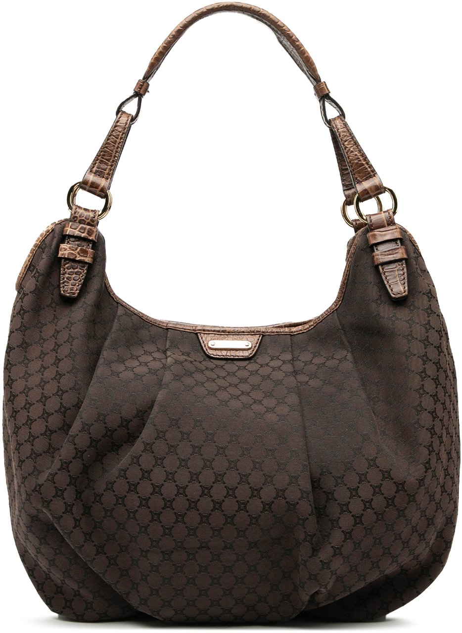 Celine Macadam Canvas Hobo Bruin