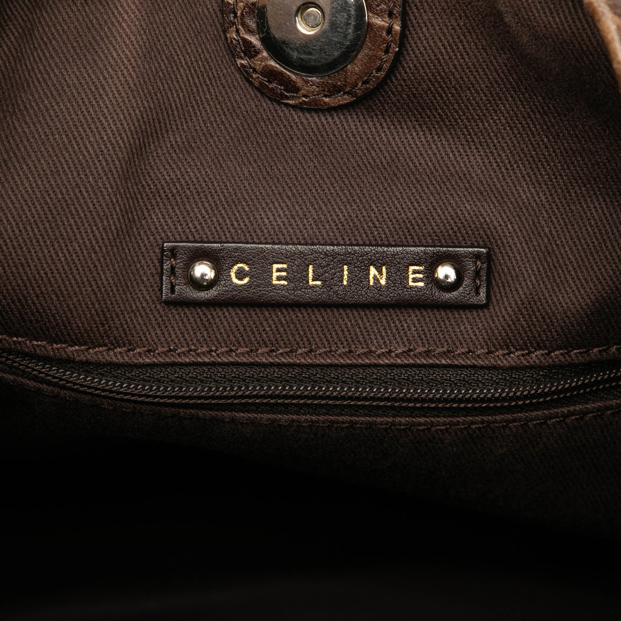 Celine Macadam Canvas Hobo Bruin