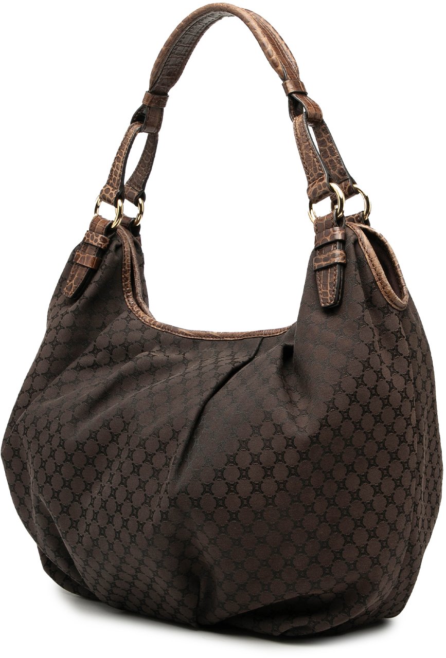 Celine Macadam Canvas Hobo Bruin