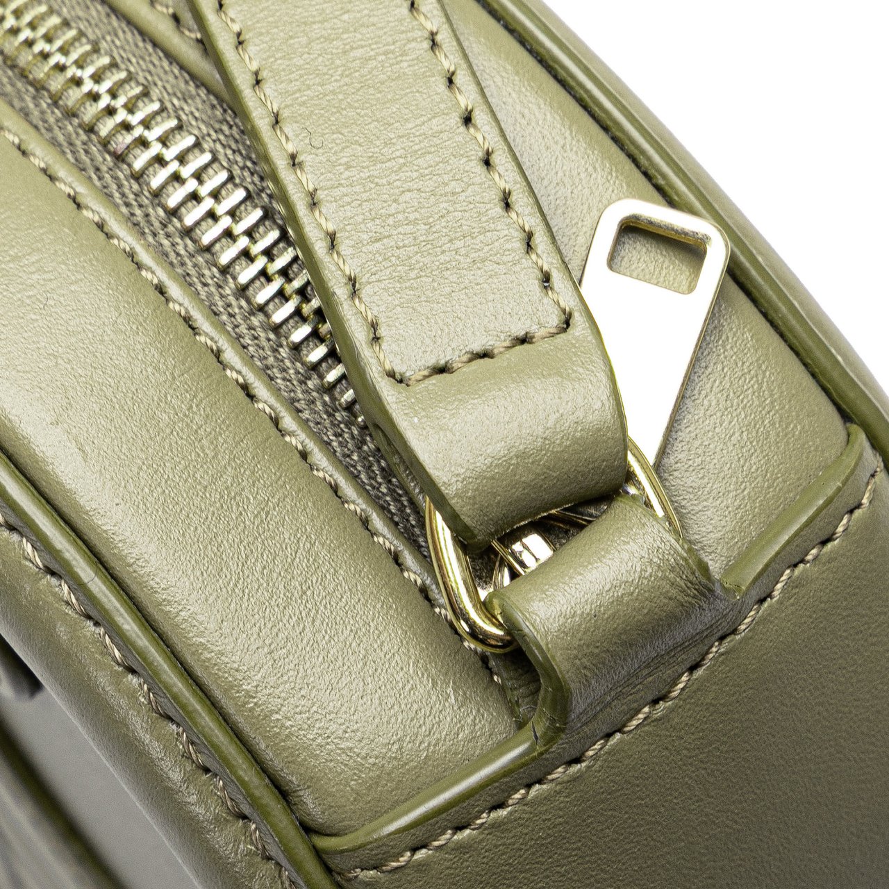 Celine Small Calfskin Cuir Triomphe Oval Crossbody Groen