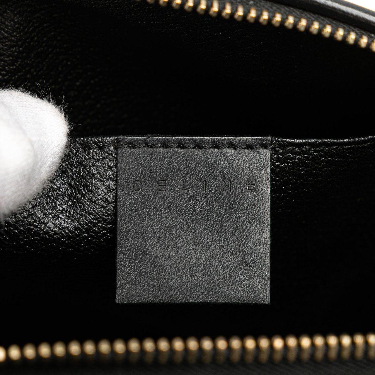 Celine Macadam Coated Canvas Cosmetic Pouch Bruin