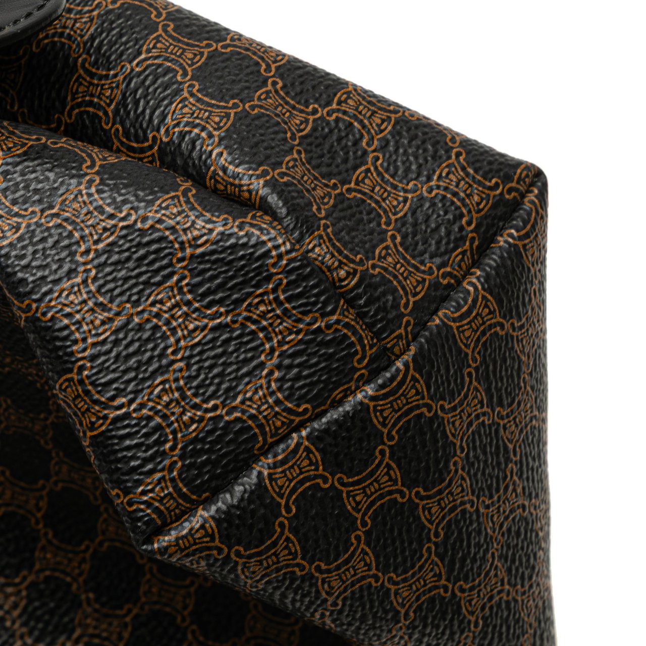 Celine Macadam Coated Canvas Cosmetic Pouch Bruin